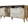 Milan Sideboard 160 cm - Nussbaum/weißer Marmor