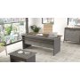 Vista Schreibtisch 180x89,5 cm - Braun/Beton/Anthrazit
