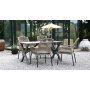 Scottsdale Outdoor-Essgruppen-Esstisch mit 4 Ystad-Gestellstühlen - Grau/Beige