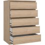 Naia Kommode mit 5 Schubladen - Hickory