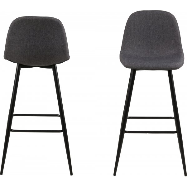 Wilma Barhocker 101 cm - Grau/Schwarz