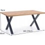 Xavier Esstisch 160-250 x 90 cm - Eiche/Schwarz