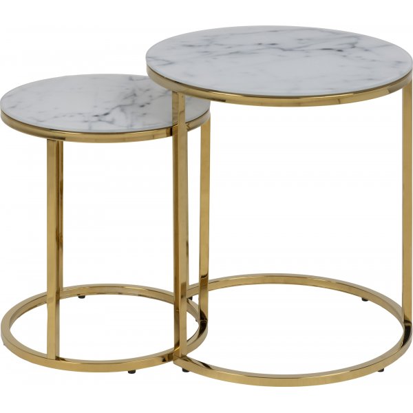 Alisma Tisch Ø35/45 cm - Weiß