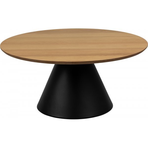 Soli Couchtisch Ø85 cm - Eiche/Schwarz
