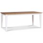Dalarös Essgruppe 180 cm Tisch weiß/ Eiche + 6 Dalarös Kreuz Essstühle