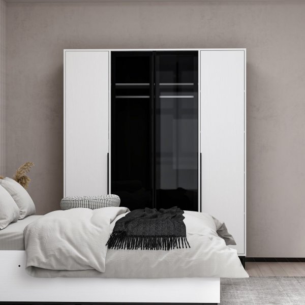Elevate-Kleiderschrank 180 x 52 x 218 cm - Weiß