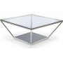 Couchtisch Puerto 100 x 100 cm - Rauchglas