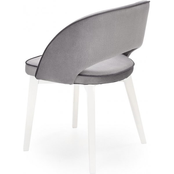 Sessel Lungo - Grau/Weiß
