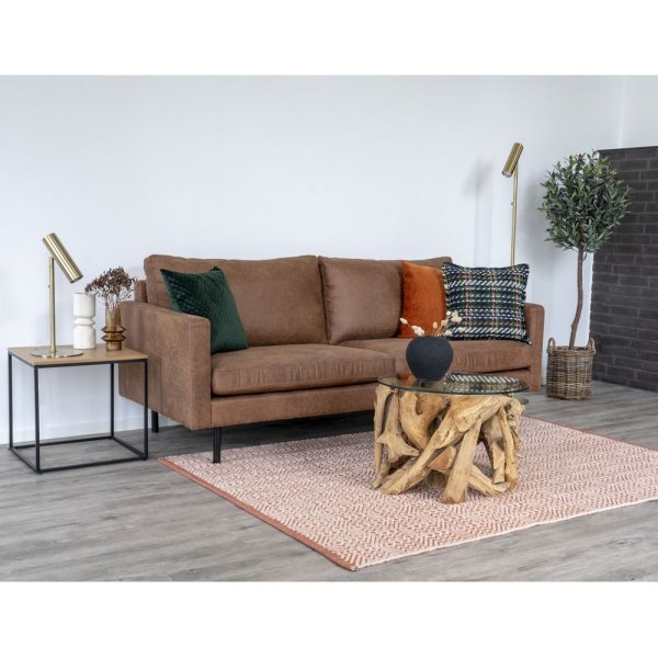 Grand Canyon Couchtisch 60 x 60 cm - Teak/Glas