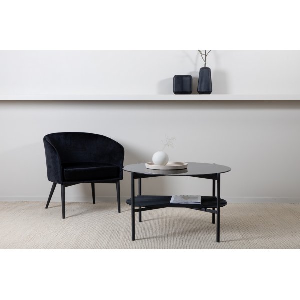 Adel Couchtisch 80 cm - Schwarzer Marmor