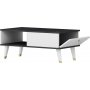 Delux Couchtisch 90 x 45 cm - Schwarz/Weiß