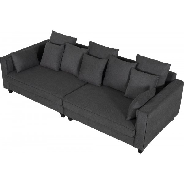 Brandy Lounge 4-Sitzer-Sofa XL - Dunkelgrauer Stoff
