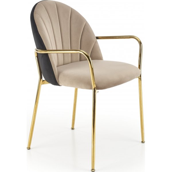 Cadeira Esszimmerstuhl 500 - Beige/Schwarz
