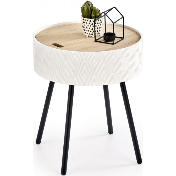 Theosophie Couchtisch Ø38 cm - Weiß