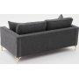 Berlin 2-Sitzer Sofa - Anthrazit/Gold