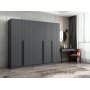 Cikani Kleiderschrank 225x52x210 cm - Anthrazit