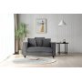 Brandy Lounge Sessel 1,5-Sitzer Sofa - Dunkelgrau (Samt)