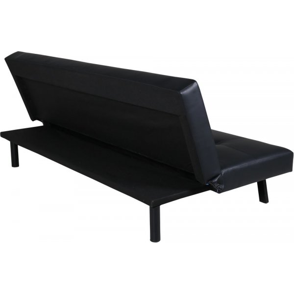 Schlafsofa - Schwarzes Kunstleder