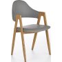 Stuhl Pearl - Grau (PU) / Holz