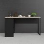 Function Plus Schreibtisch 145,1 x 81 x 76,8 cm - Schwarz/Eiche