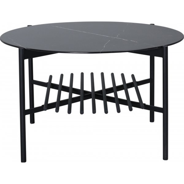 Adel Couchtisch 80 cm - Schwarzer Marmor