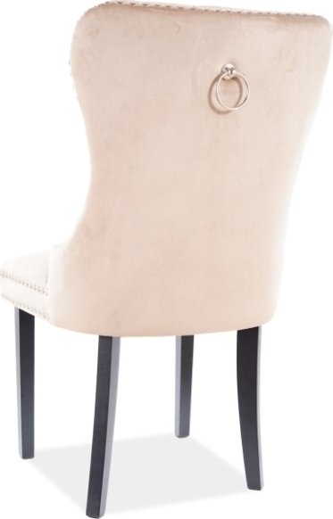 August Esszimmerstuhl - Beige Samt