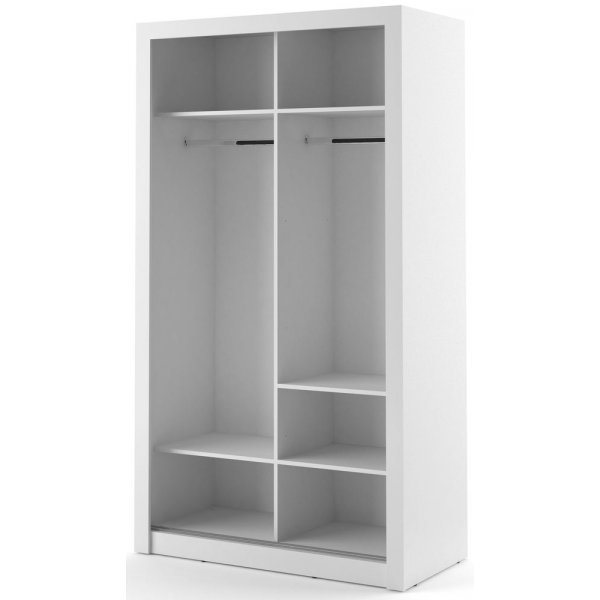 Mervyn Garderobe mit Schiebetüren und Stauraum D120 cm - weiß