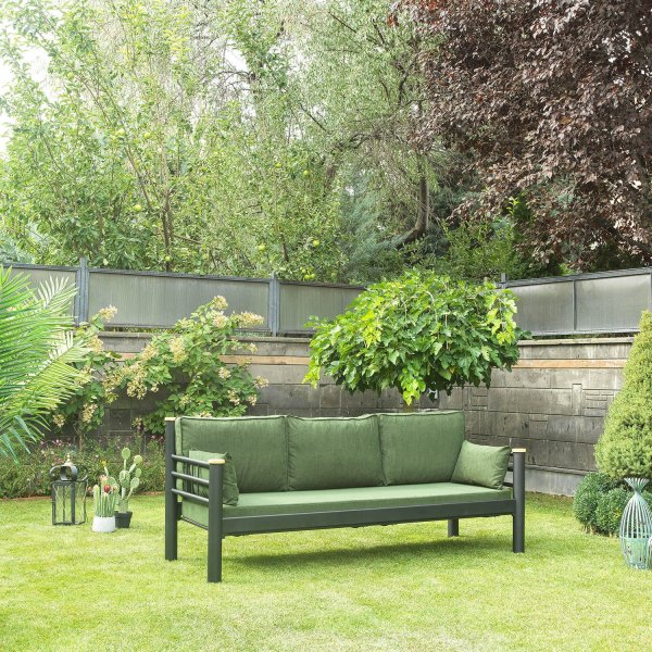 Kappis 3-Sitzer Outdoor-Sofa - Schwarz/Grün