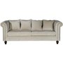 Chesterfield Churchill 3-Sitzer Sofa - Beige Samt + Fleckentferner für Möbel