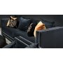 Cloude 3-Sitzer Sofa mit Nieten - schwarz (Samt)