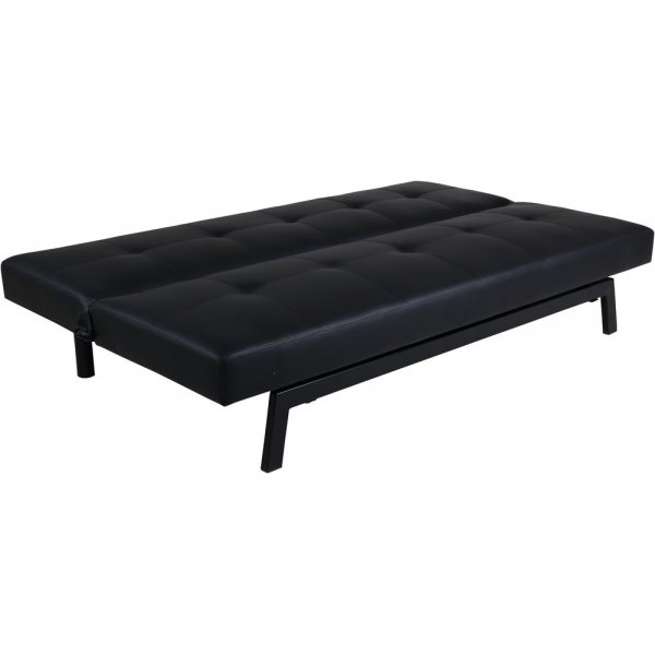 Schlafsofa - Schwarzes Kunstleder
