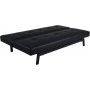 Schlafsofa - Schwarzes Kunstleder
