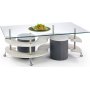 Meeting Couchtisch inklusive Hocker - Dunkelgrau/Grau