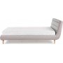 Bettgestell Bernard 140x200 cm aus grauem Stoff