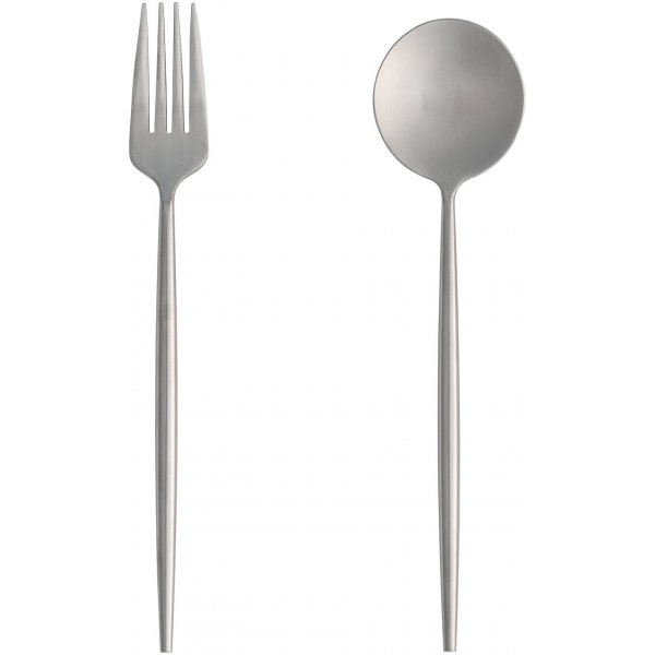 Aktives Salatbesteck - Silber