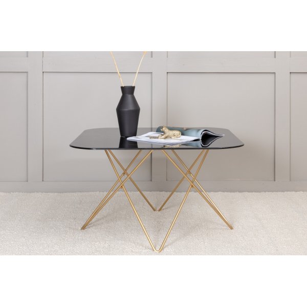 Couchtisch Michel 80 x 80 cm - Schwarzer Marmor