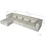 Nees Modulsofa - Eckteil rechts - Stone White