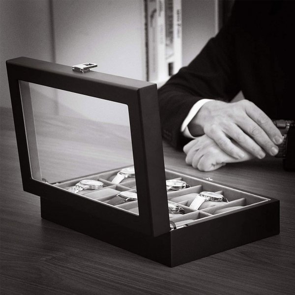 Epok Uhrenbox - Schwarz/Grau