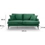 Papira 2-Sitzer-Sofa - Grün