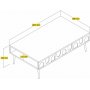 Lyon Couchtisch 105 x 60 cm - Braun/Gold