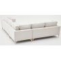 Berlin Ecksofa - Cremeweiß/Gold