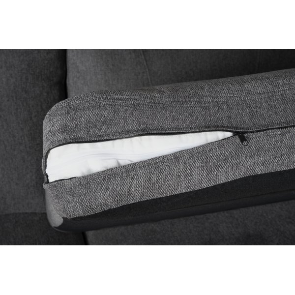 Ecksofa Salem aus dunkelgrauem Stoff