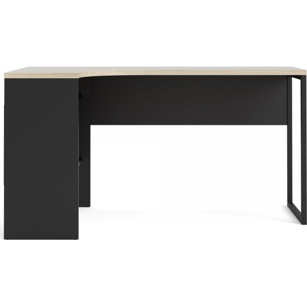 Function Plus Schreibtisch 145,1 x 81 x 76,8 cm - Schwarz/Eiche