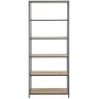 Seaford Bücherregal 77x185 cm - Eiche/schwarz