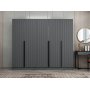 Cikani Kleiderschrank 225x52x210 cm - Anthrazit