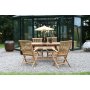 Saltö Outdoor Dining Group Esstisch 120x70 cm mit 4 Saltö Rahmenstühlen - Teak