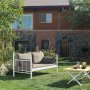 Lalas 2-Sitzer Outdoor-Sofa - Weiß/Braun