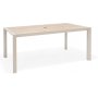 Urbanite-Essgruppe mit Esstisch 160 cm und 6 stapelbaren Esszimmerstühlen - Beige