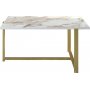 Merida Couchtisch 92 x 64 cm - Gold/Weiß