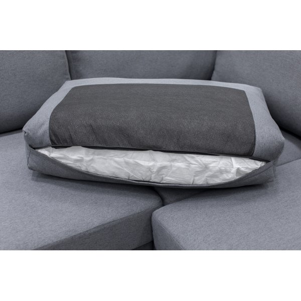 Nova U-Sofa Hellgrauer Stoff - Rechts